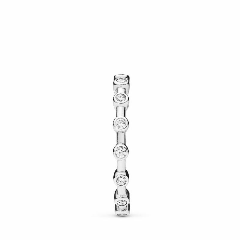 Pandora Australia Dazzling Dots Stackable Ring - Sterling Silver | EVBMCQ261